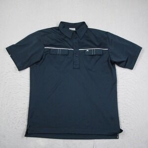 J.Lindeberg Mens Navy Blue Fieldsensor Performance Polo Shirt Medium 751105501